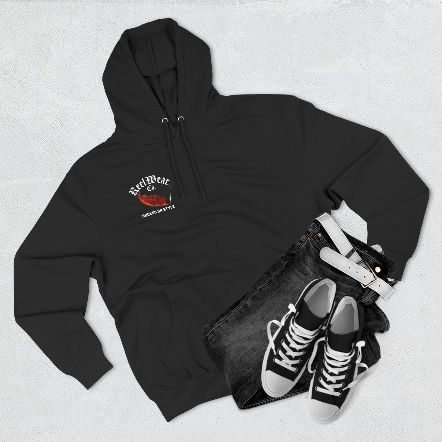 Rock Fish Hoodie - Black