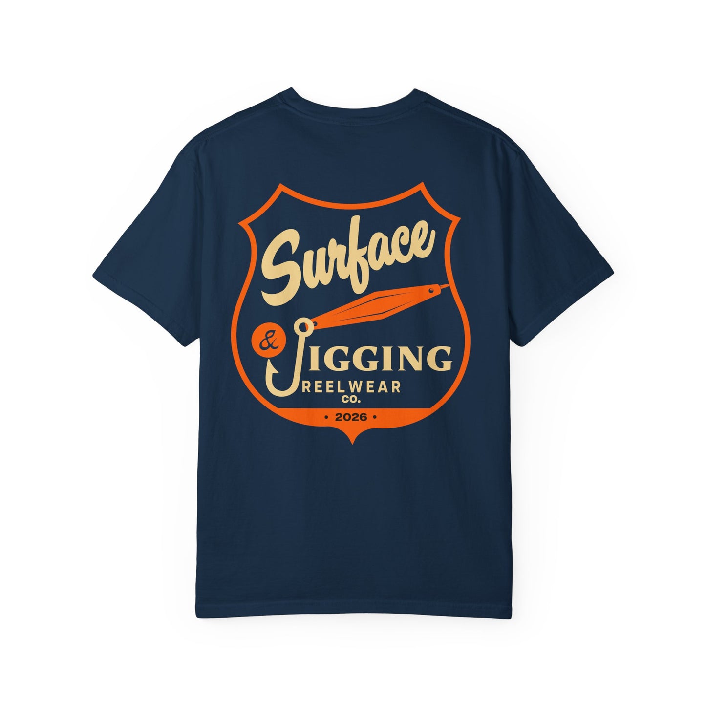 Surface and jigging Tee - Navy Blue