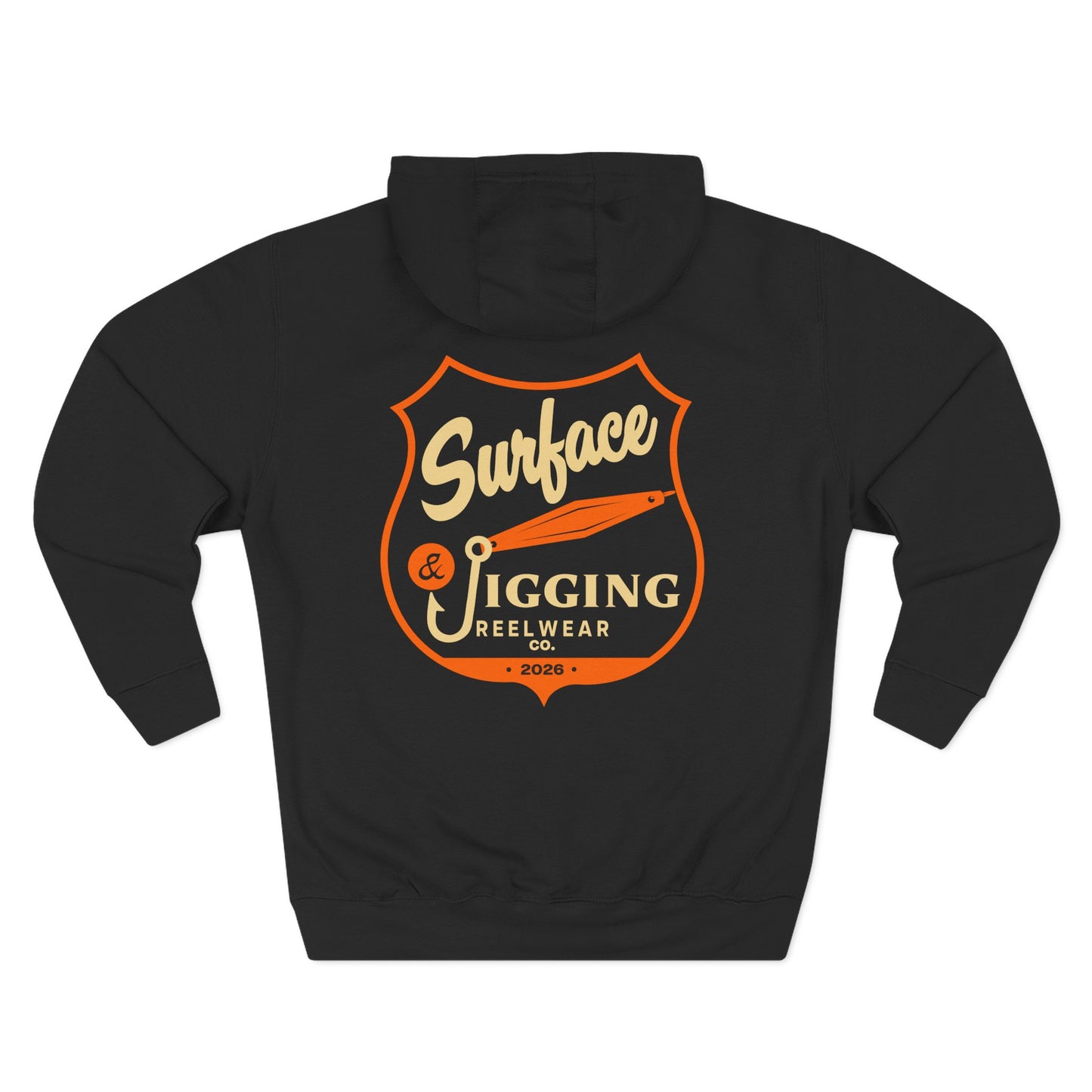 Surface and Jigging Hoodie - Black