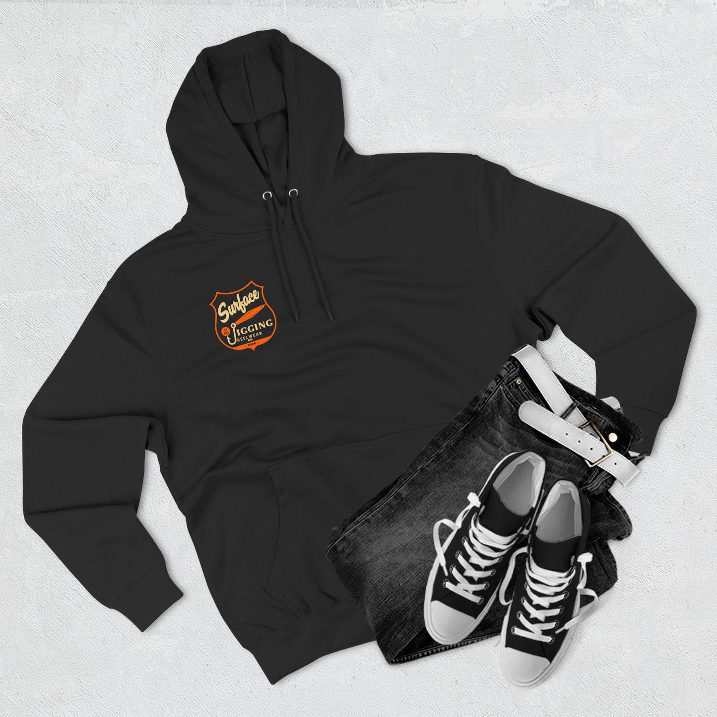 Surface and Jigging Hoodie - Black