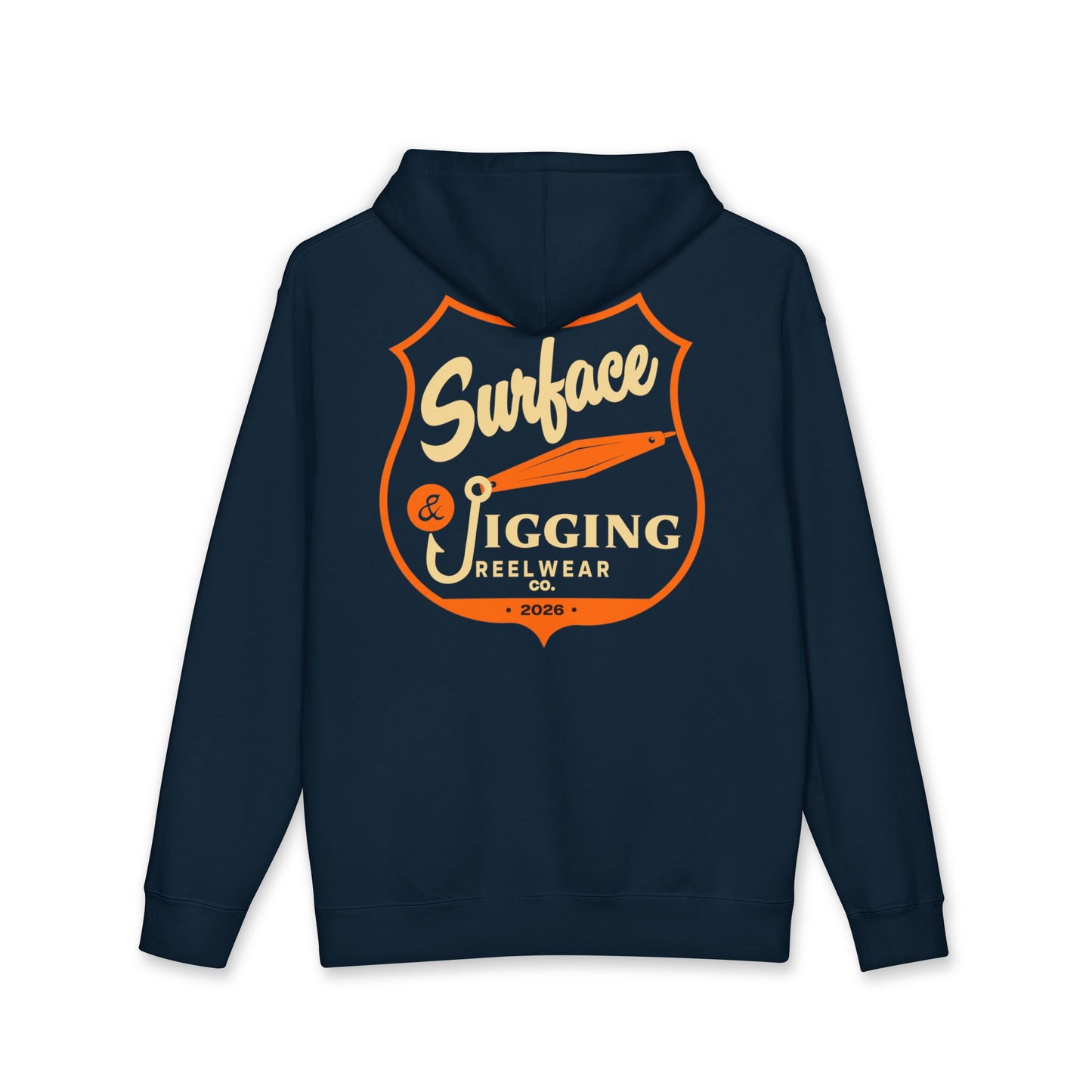 Surface and Jigging Hoodie - Navy Blue